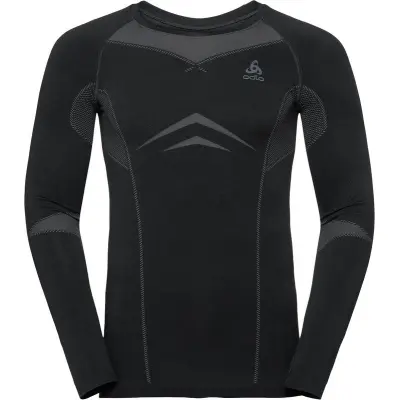 Odlo L/S Fundamentals Performance Warm M Underställ Tröja Black/Odlo Graphite Grey, M