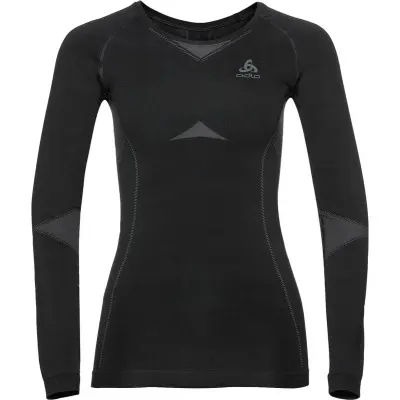 Odlo L/S Fundamentals Performance Warm W Underställ Tröja Black/Odlo Graphite Grey, M
