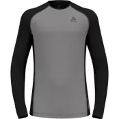 Odlo L/S Natural Performance Wool M Underställ Tröja Grey Melange/Dark Grey Melange, L