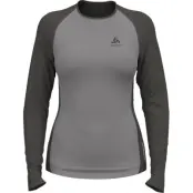 Odlo L/S Natural Performance Wool W Underställ Tröja Grey Melange/Dark Grey Melange, XL