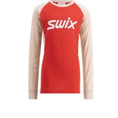 Swix RaceX Classic Long Sleeve Junior  Underställ Tröja Peach Whip/Teaberry, 128