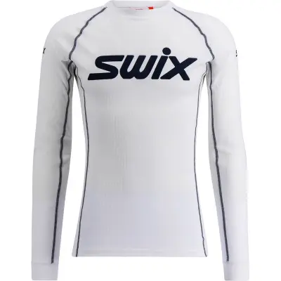 Swix RaceX Classic Long Sleeve M Underställ Tröja Bright White/Dark Navy, XXL