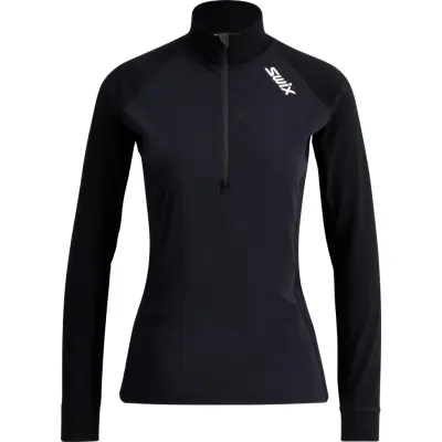 Swix RaceX Classic Wind Half Zip W Dam Svart XL | Underställ Tröja