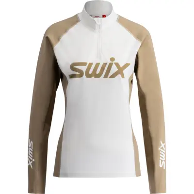 Swix RaceX Dry Half Zip W Dam Vit XS | Underställ Tröja