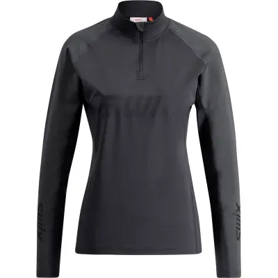 Swix RaceX Dry Half Zip W Underställ Tröja Jet Black, S
