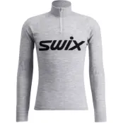 Swix RaceX Merino Half Zip M Herr Ljusgrå L | Underställ Tröja