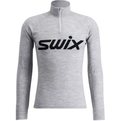 Swix RaceX Merino Half Zip M Herr Ljusgrå XL | Underställ Tröja