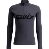 Swix RaceX Merino Half Zip M Underställ Tröja Phantom, XXL