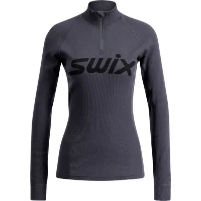 Swix RaceX Merino Half Zip W Dam Mörkgrå XL | Underställ Tröja