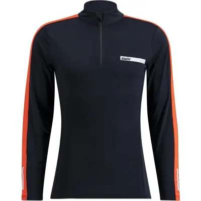Swix Roadline Nts Half Zip Baselayer Top M Herr Svart XL | Mellanlager Tröja