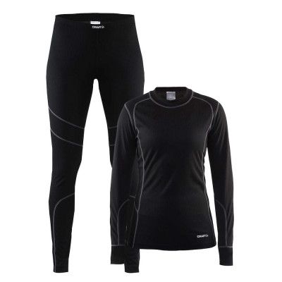 Craft Baselayer Set W Black/Granit Underställ - Utförsäljning