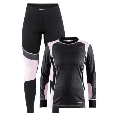 Craft Baselayer Set W Dk Grey Melange