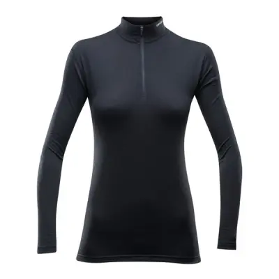 Devold Breeze Woman Half Zip Neck Black