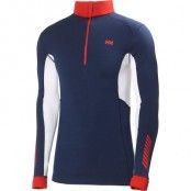 HH Warm Odin Hybrid Top M, Evening Blue/Alert Red