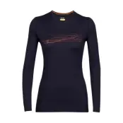 Icebreaker 200 Oasis Ski Stripes LS Crew Shirt Women