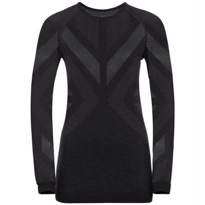Odlo Kinship Warm Bl TopCrew Neck L/S Women Black Melange