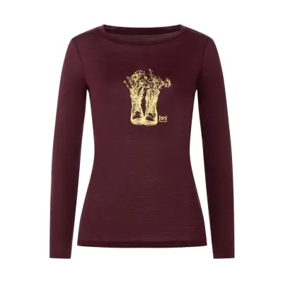 Super.natural Blossom Boots LS Shirt Women Wine Tasting/Gold