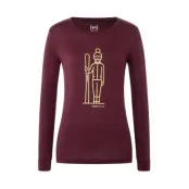 Super.natural Skianto LS Shirt Women Wine Tasting/Gold