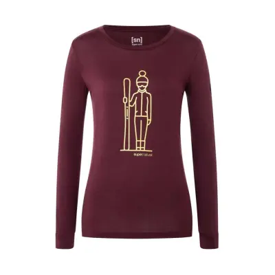 Super.natural Skianto LS Shirt Women Wine Tasting/Gold