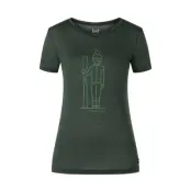 Super.natural Skianto Tee Women Deep Forest/Willow Brough