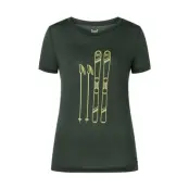 Super.natural Skiing Tee Women Deep Forest/Illuminating