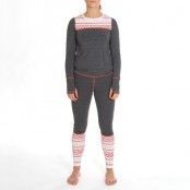 Tänndalen Bamboo Jersey Women'M, DK GREY/CHALK RED