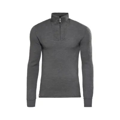 Woolpower 200 Zip Turtleneck Grey