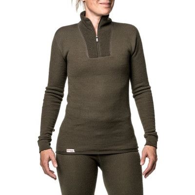 Woolpower 200 Zip Turtleneck Pine Green