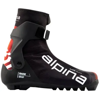 Alpina Racing Skate Black/Red Längdpjäxor Red/Black, EU 36