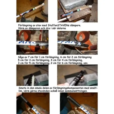 Staffanstaven Förlängningskit 6 Cm - Runda Stavar