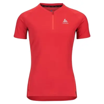 Odlo Axalp Trail S/S 1/2Zip T-Shirt Women American Beauty