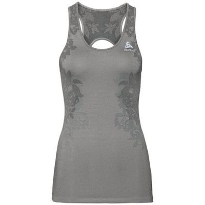 Odlo Bl Top Crew Neck Singlet Ceramicool Women Odlo Concrete Grey/Odlo Silver Grey
