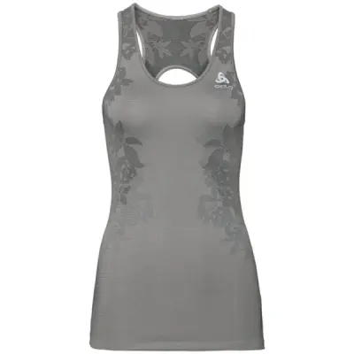 Odlo Bl Top Crew Neck Singlet Ceramicool Women Odlo Concrete Grey/Odlo Silver Grey