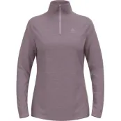 Odlo Mid Layer 1/2 Zip Run Easy Warm W Mellanlager Tröja Gray Ridge Melange, XL