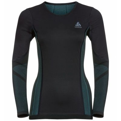 Odlo Shirt L/S CN Performance Windshield XC-Skiing Light Dam Black - Blue Radiance - Utförsäljning
