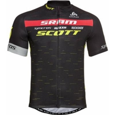 Odlo Stand-Up Collar S/S Full Zip Scott Racing Replica Men