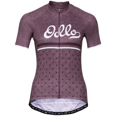 Odlo Stand-Up Collar S/SFull Zip Women W Dubarry/Crystal Teal Plum Perfect/Retro