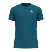 Odlo T-Shirt Crew Neck S/S 1/2 Zip Axalp Trai Saxony Blue