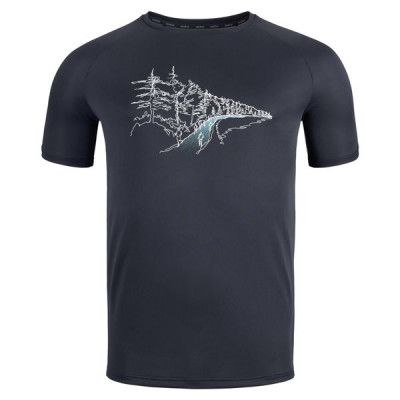 Odlo T-Shirt Crew Neck S/S Essential Print Black