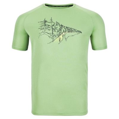 Odlo T-Shirt Crew Neck S/S Essential Print Loden Frost