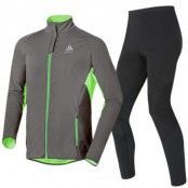 Stryn Men's Set M, Odlo Graphite Grey - Green Fla