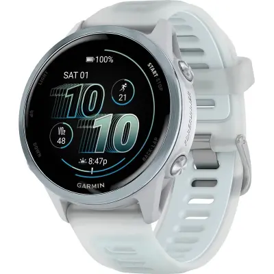 Garmin Forerunner 570 Amoled 42 mm Pulsklocka Whitestone/Cloud Blue