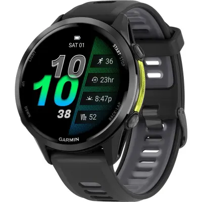 Garmin Forerunner 970 Amoled 47 mm Pulsklocka Black/Amp Yellow