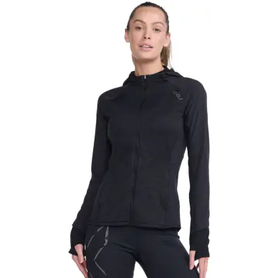 2XU Ignition Shield Hood Mid W-Svart-L Dam Svart L | Mellanlager Tröja