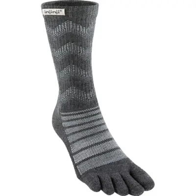 Injinji Outdoor Midweight Crew Wool-Grå-L Grå L | Löparstrumpor