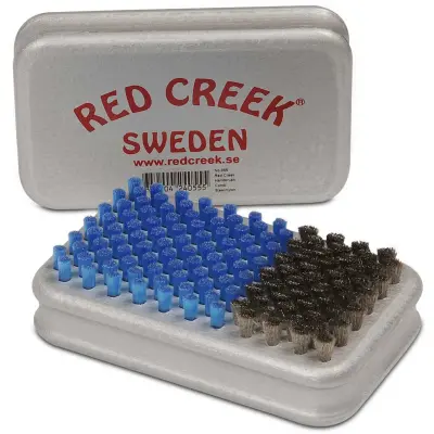 Röd Creek Borste Kombi Ultrafin Stål/Blå Nylon | Vallatillbehör