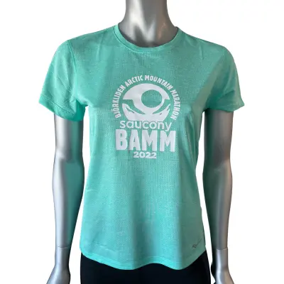 Saucony Stopwatch SS W BAMM 2022-Turkos-L Dam Turkos L | T-shirt