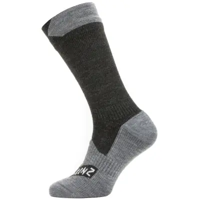 SealSkinz All Weather Mid Sock-Svart-36/38 Svart 36/38 | Våtsockor