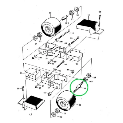 Swenor Bakaxel Fibreglass/Alutech Rullskidor Reservdelar