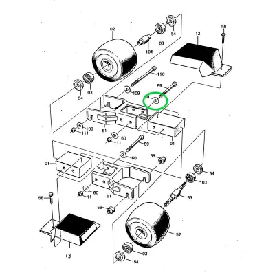 Swenor Bricka Gaffel Rullskidor Reservdelar